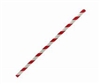 Red Stripe Paper Straws (Box of 250) 44891