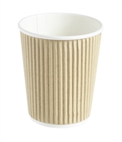 Brown Ripple Wall Hot Drink Cup 8oz (Pack of 500) - 50005