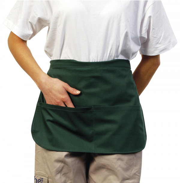 Short Apron Money Pocket Green - One Size