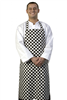 Black/White Stripe Bib Apron - One Size - A038