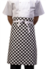 Black/White Check Waist Apron - One Size - A042