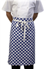 Blue/White Check Waist Apron - A043