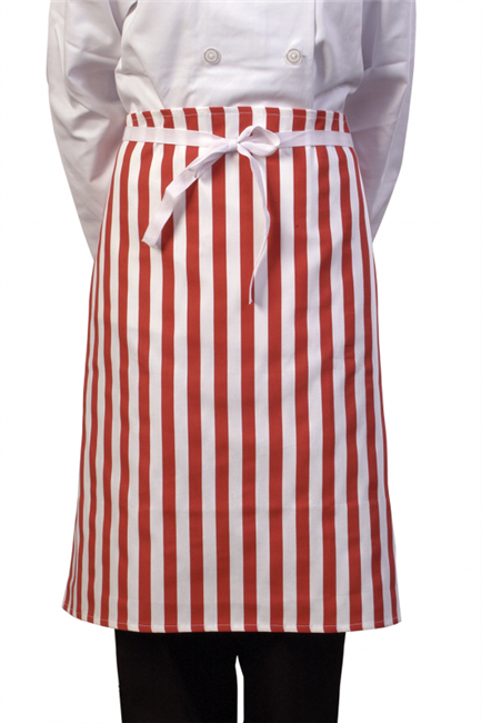 Red/White Check Waist Apron - One Size - A044