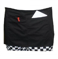 Black Square Edge Short Apron - One Size - A103