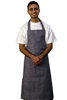 Nylon Blue White Stripe Bib Apron - One Size - A203