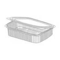 Somoplast 960 Clear Hinged Rectangular Container 600cc (Shallow) Pack of 500 - HSC67