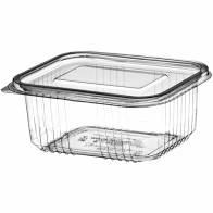 Somoplast 962 Clear Hinged Rectangular Container 1000cc Pack of 500 - HSC69